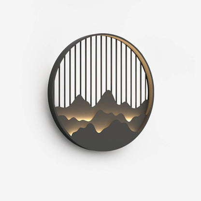 Outdoor Wall Light Fixtures | Artistic Mountain Design with LED Illumination 2