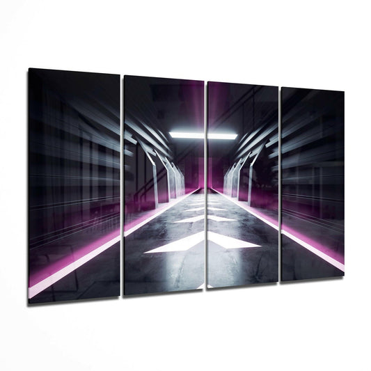Hallway 4 Pieces Mega Glass Wall Art (59"x36")