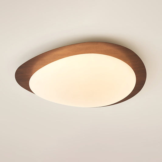 Flush Mount Ceiling Light | Elegant Walnut Design with Integrated LED Options 1