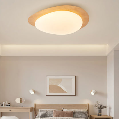 Flush Mount Ceiling Light | Elegant Walnut Design with Integrated LED Options 4
