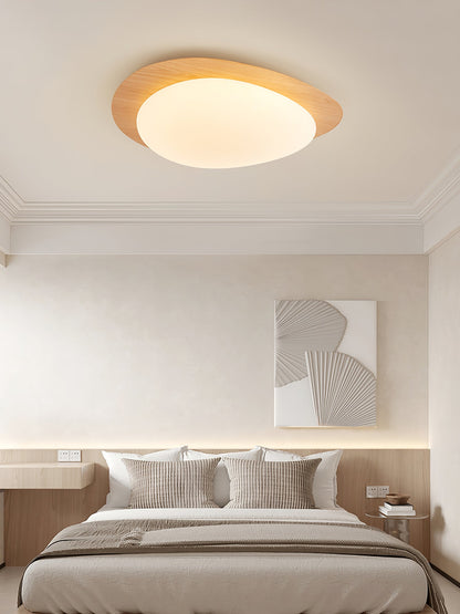 Flush Mount Ceiling Light | Elegant Walnut Design with Integrated LED Options 8
