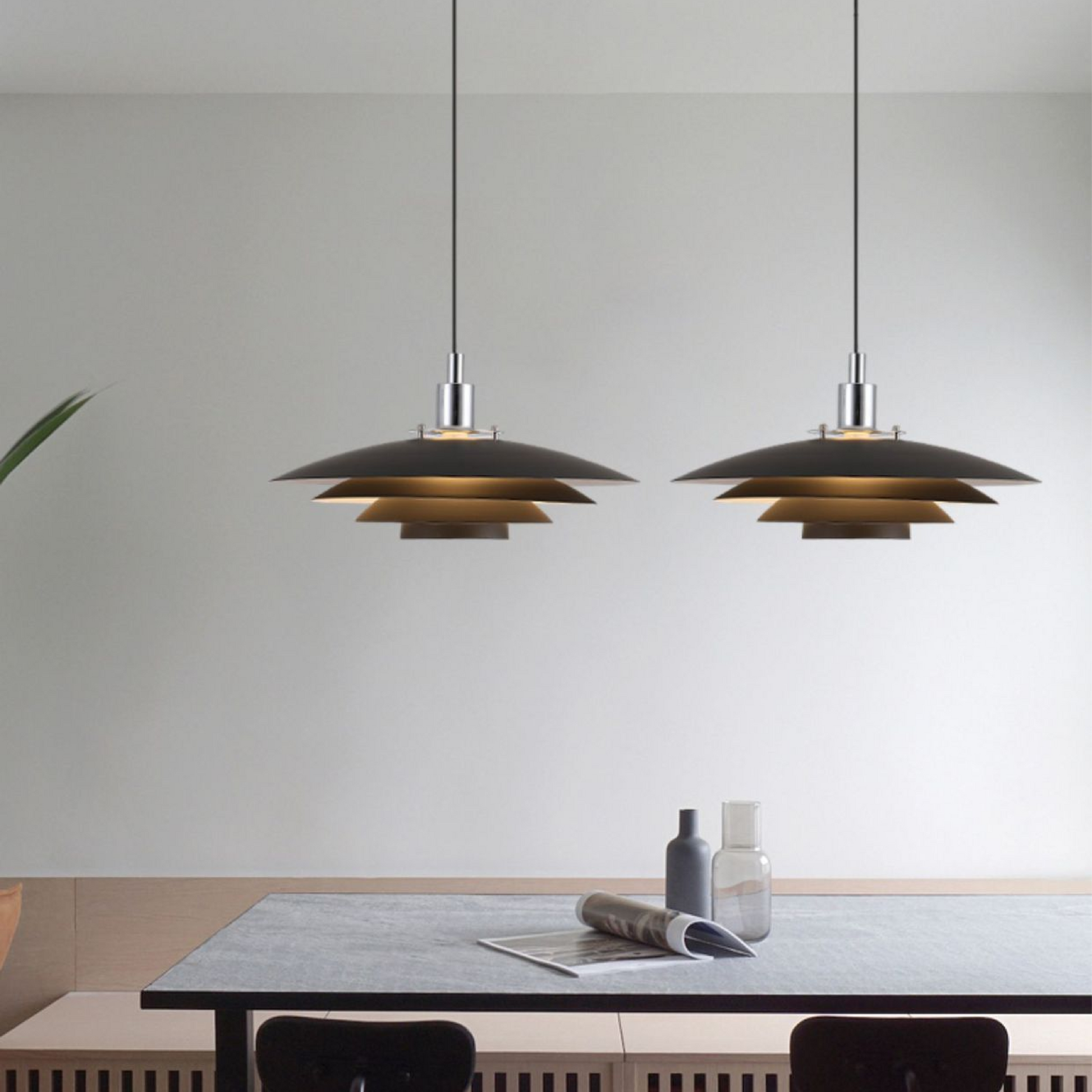 Pendant Lamp | Industrial Minimalist Design with Adjustable Height for Kitchen Island 0