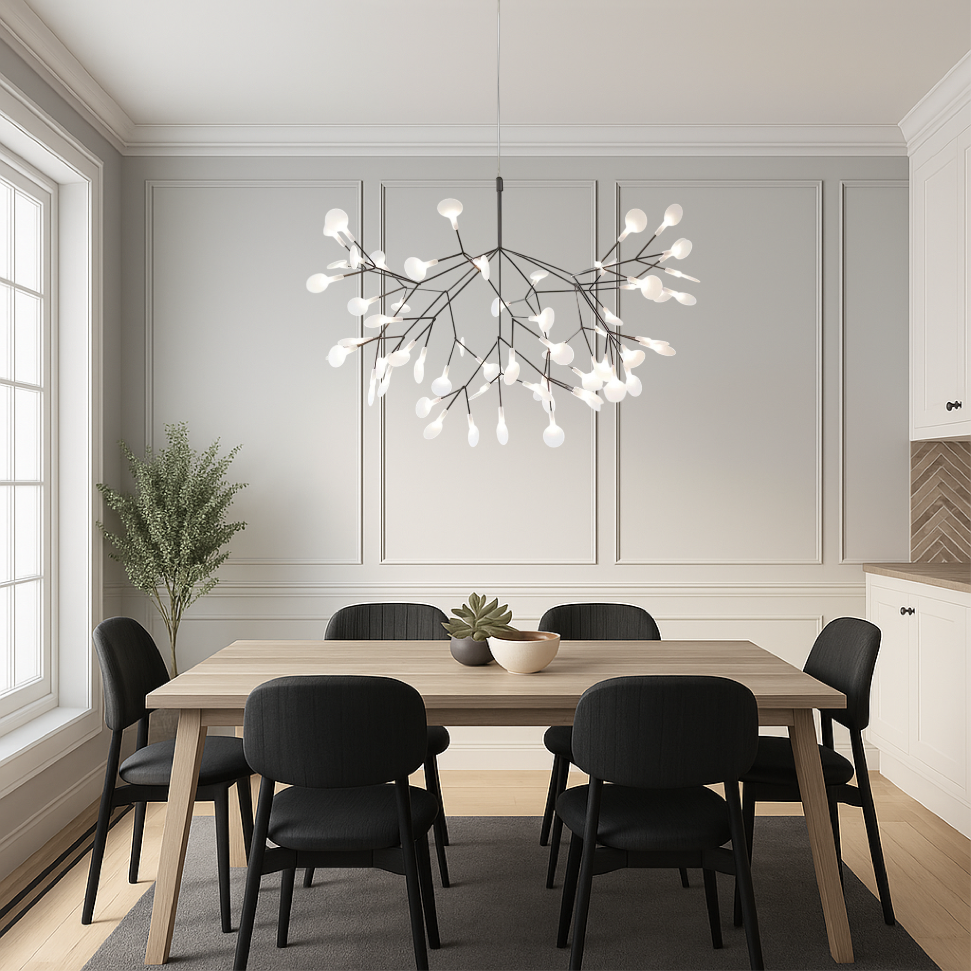 Pendant Lamp | Organic Design with Adjustable Height for Kitchen Lighting 2