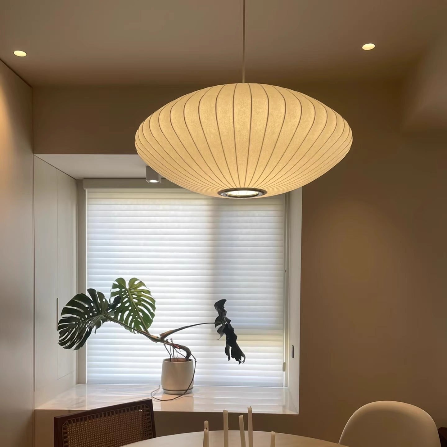 Pendant Lamp | Sculptural Silk Shade for Contemporary Spaces 2