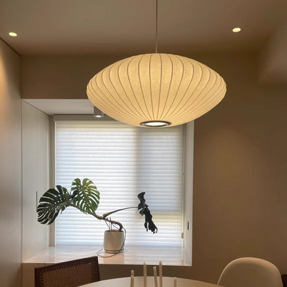 Pendant Lamp | Sculptural Silk Shade for Contemporary Spaces 2