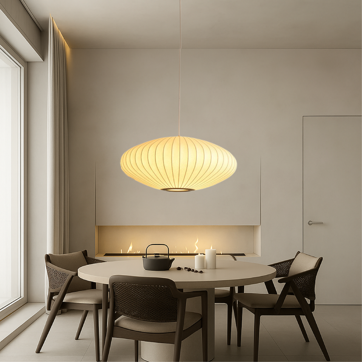 Pendant Lamp | Sculptural Silk Shade for Contemporary Spaces 6
