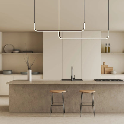 Pendant Lighting for Kitchen Island | Sleek U-Shaped Design with Integrated LED 1