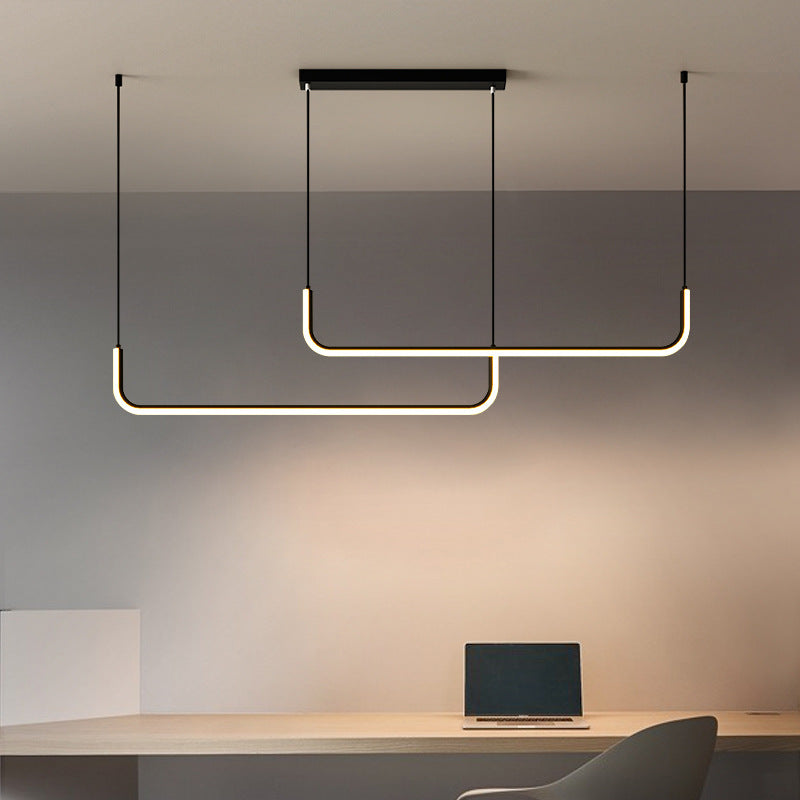 Pendant Lighting for Kitchen Island | Sleek U-Shaped Design with Integrated LED 2