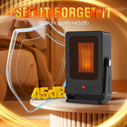 Portable Electric Space Heater | Quick Comfort with Adjustable Thermostat 3