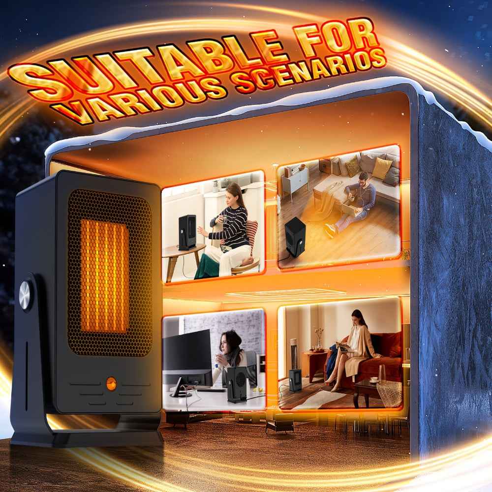 Portable Electric Space Heater | Quick Comfort with Adjustable Thermostat 5