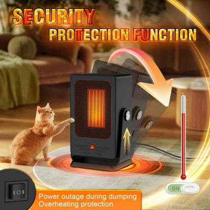 Portable Electric Space Heater | Quick Comfort with Adjustable Thermostat 7