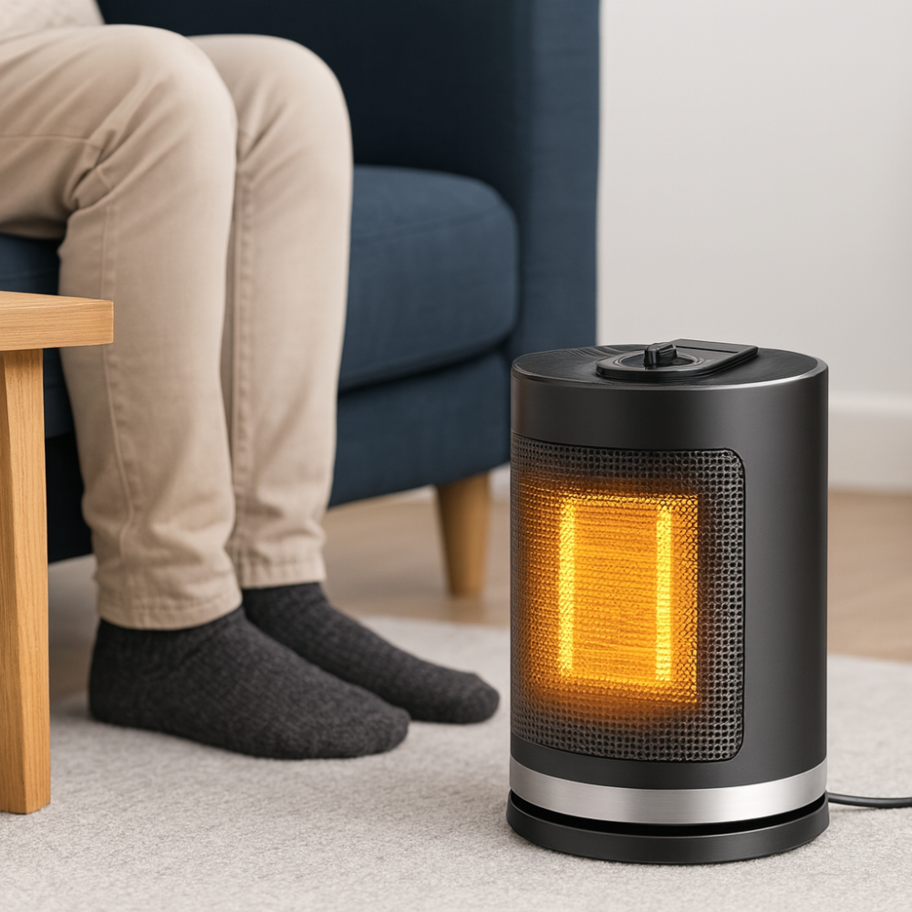 Portable Electric Space Heater | Quick Comfort with Adjustable Thermostat 8