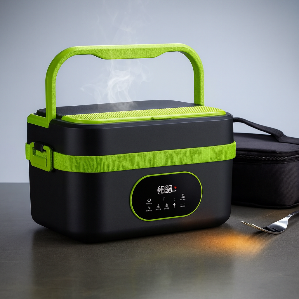 Portable Self-Heating Lunch Box | Rechargeable Stainless Steel Food Warmer 0