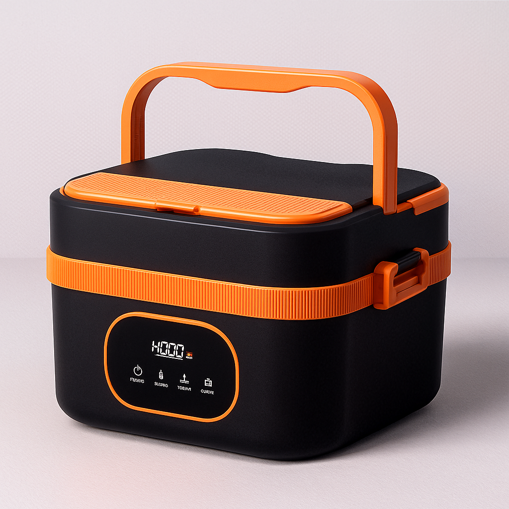 Portable Self-Heating Lunch Box | Rechargeable Stainless Steel Food Warmer 1
