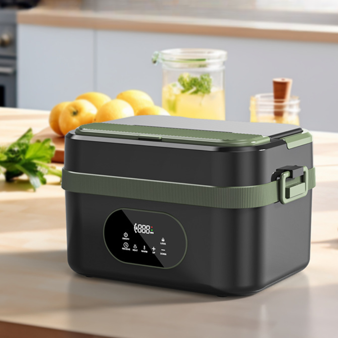 Portable Self-Heating Lunch Box | Rechargeable Stainless Steel Food Warmer 6