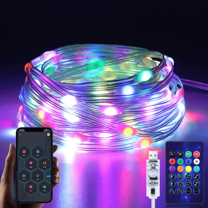 RGBIC String Lights | Dynamic Bluetooth Control for Parties 5
