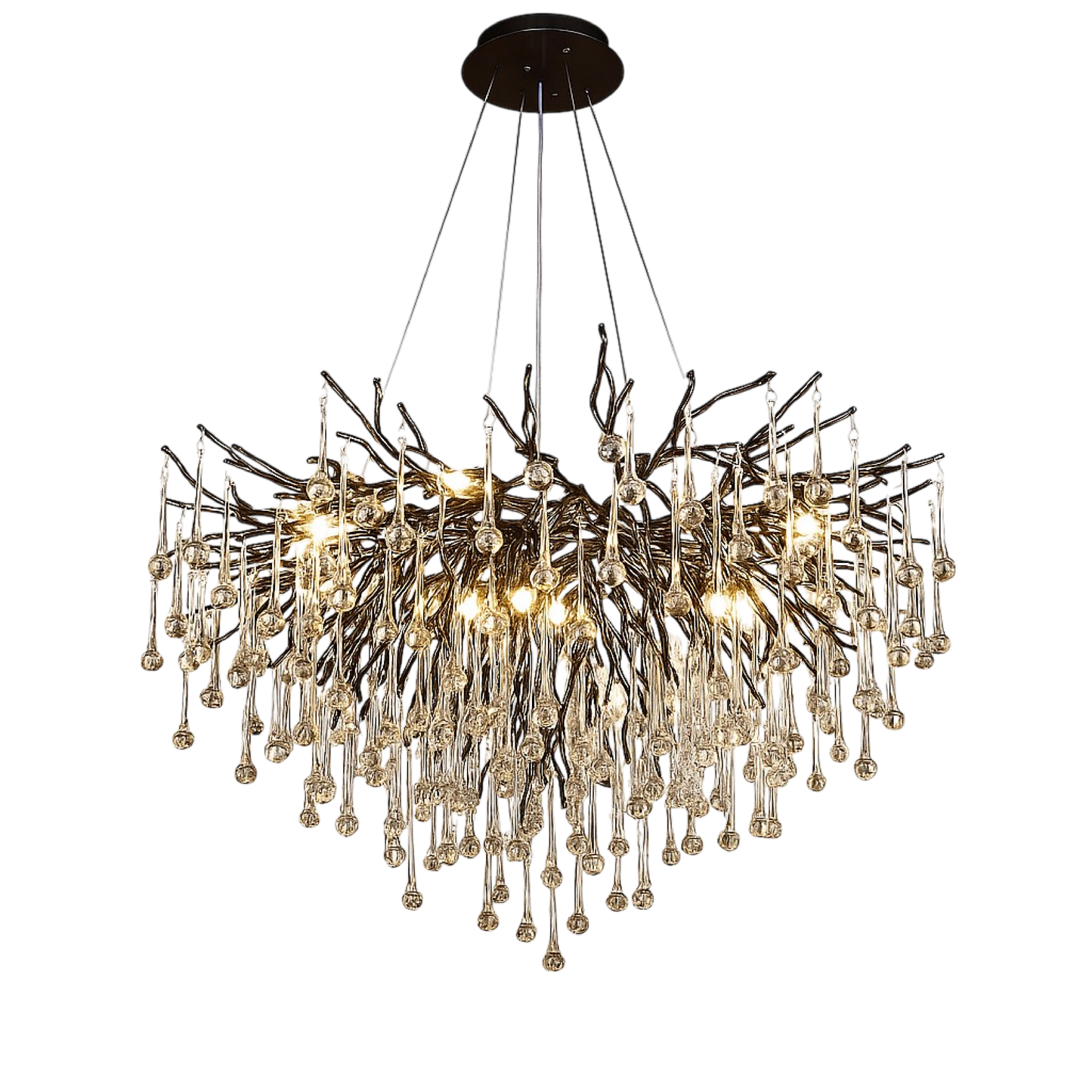 Raindrop Chandelier | Modern Black Design with LED Lighting 0