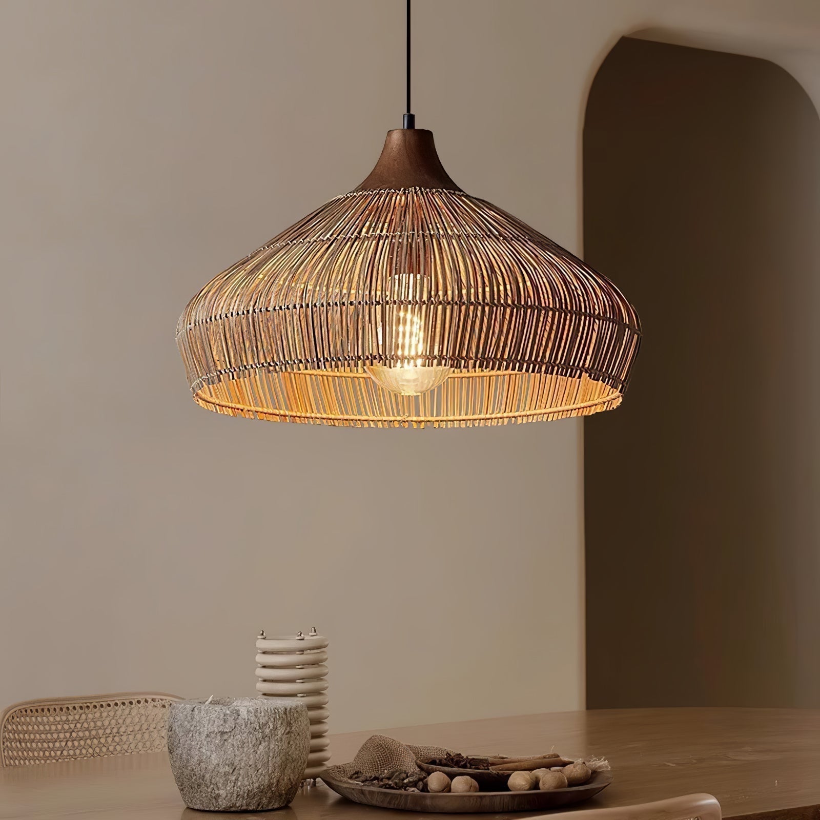 Rattan Pendant Lamp | Hand-Woven Shade for Cozy Interiors 1
