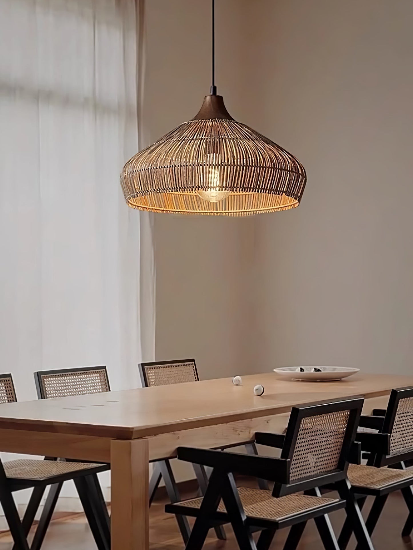 Rattan Pendant Lamp | Hand-Woven Shade for Cozy Interiors 8