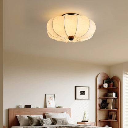 Retro Ceiling Lamp | Silk Shade with Medieval Design 1