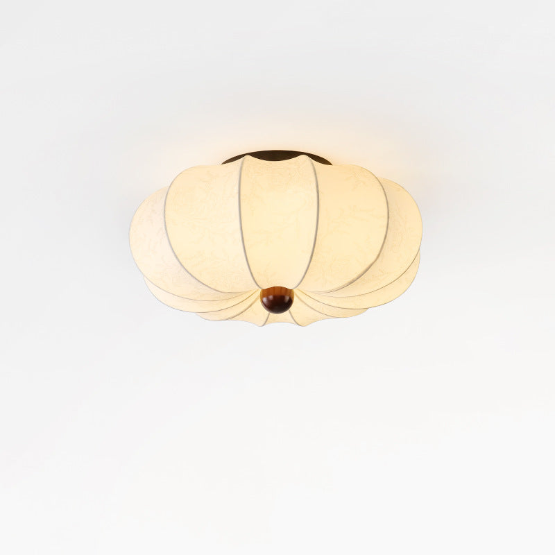 Retro Ceiling Lamp | Silk Shade with Medieval Design 5