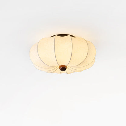 Retro Ceiling Lamp | Silk Shade with Medieval Design 5