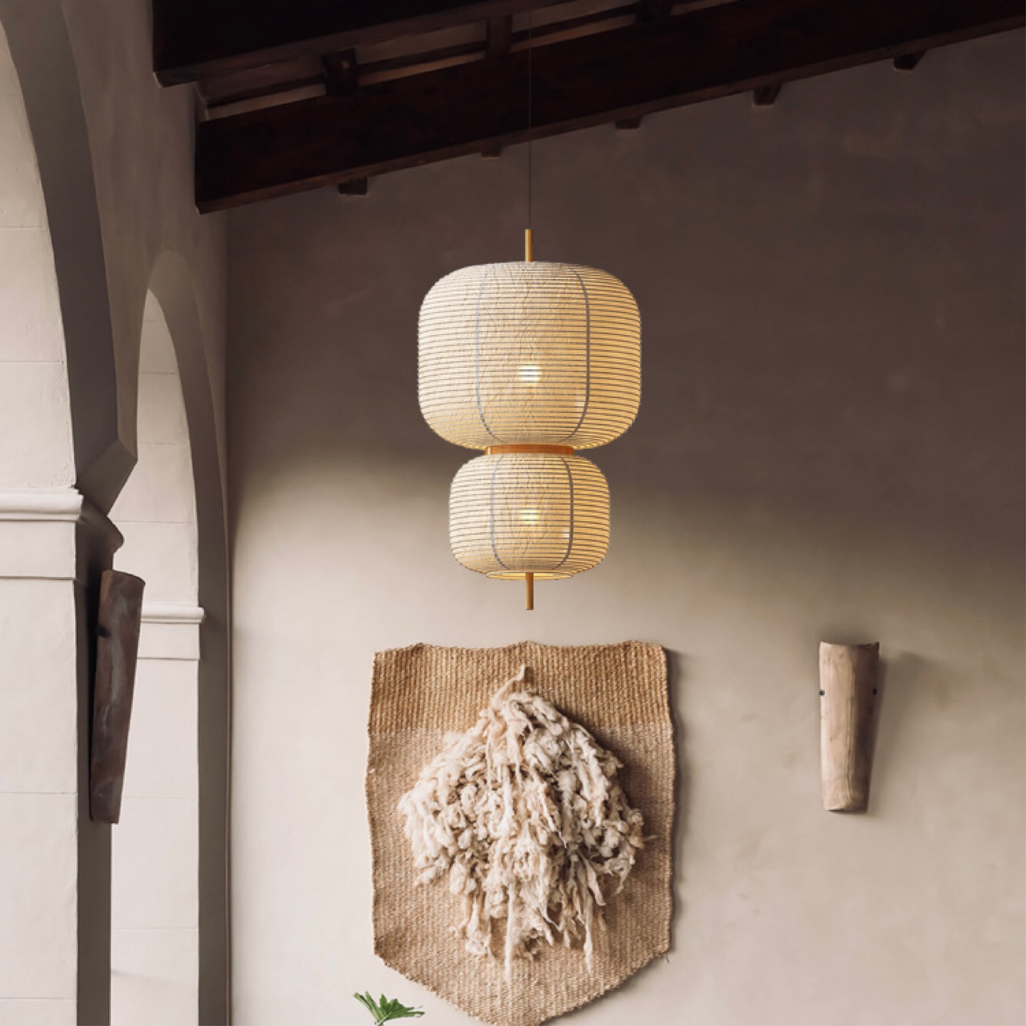 Rice Paper Pendant Light | Minimalist Design for Soft Glow and Tranquil Spaces 2