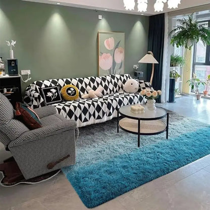 Plush Area Rug | Soft Polyester with Gradient Design 4