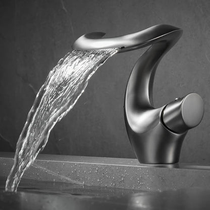 Waterfall Bathroom Faucet | Elegant Swan-Inspired Design for Serenity 2