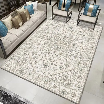 Retro Living Room Rug | Soft Polyester with Non-Slip Backing 1
