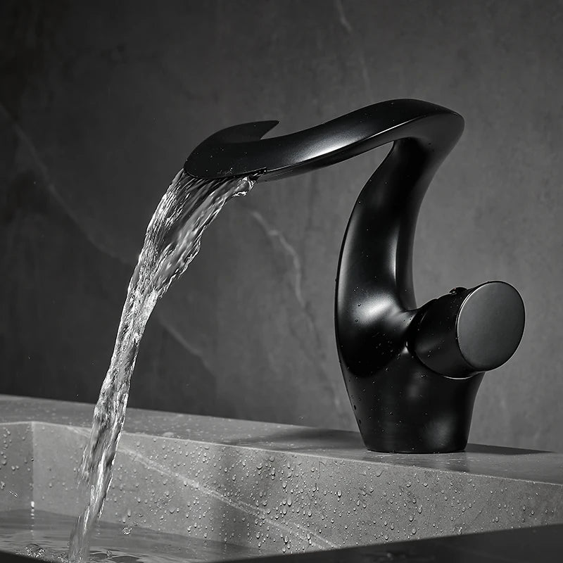 Waterfall Bathroom Faucet | Elegant Swan-Inspired Design for Serenity 3