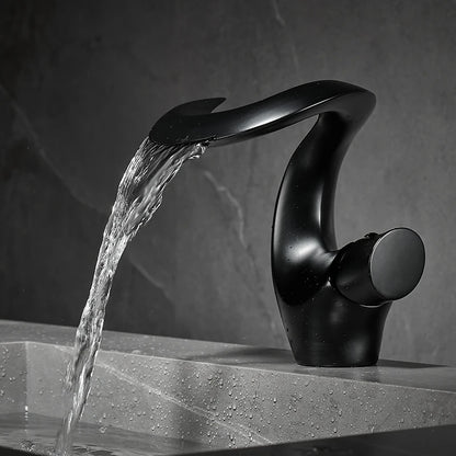 Waterfall Bathroom Faucet | Elegant Swan-Inspired Design for Serenity 3