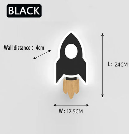 LED Rocket Wall Lamp | Whimsical Design for Children's Spaces 4