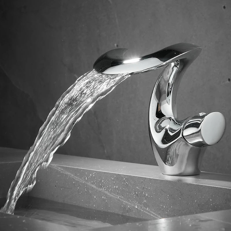 Waterfall Bathroom Faucet | Elegant Swan-Inspired Design for Serenity 9
