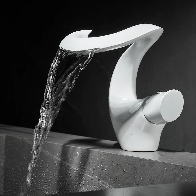 Waterfall Bathroom Faucet | Elegant Swan-Inspired Design for Serenity 1