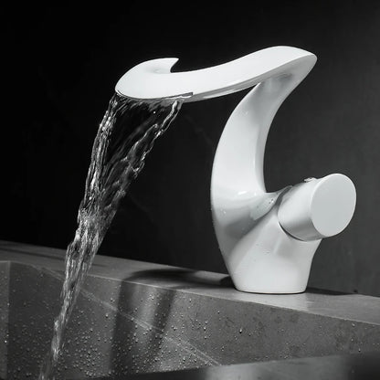 Waterfall Bathroom Faucet | Elegant Swan-Inspired Design for Serenity 1