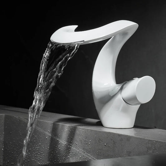 Waterfall Bathroom Faucet | Elegant Swan-Inspired Design for Serenity 1