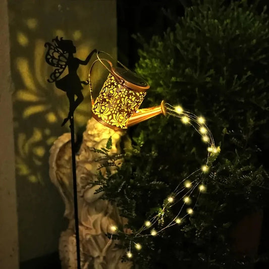 Solar Fairy Watering Can Lights | Enchanting Garden Decor 1