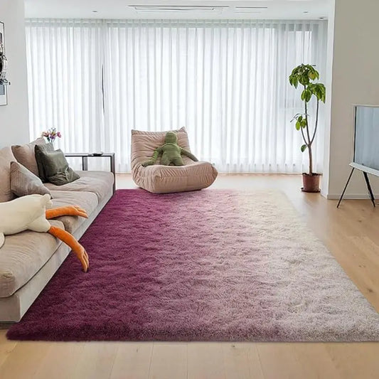 Plush Area Rug | Soft Polyester with Gradient Design 1