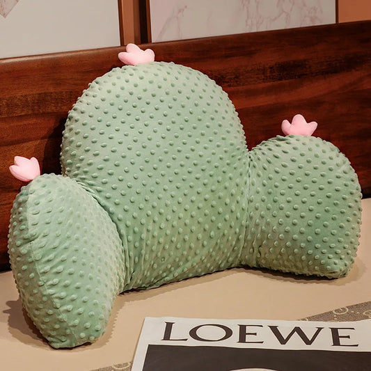 Plush Cactus Bed Backrest | Soft Cotton Support Pillow for Comfort 1