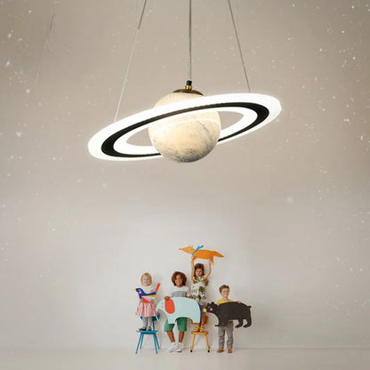 Saturn Pendant Light | LED-Illuminated Cosmic Design for Kids 2