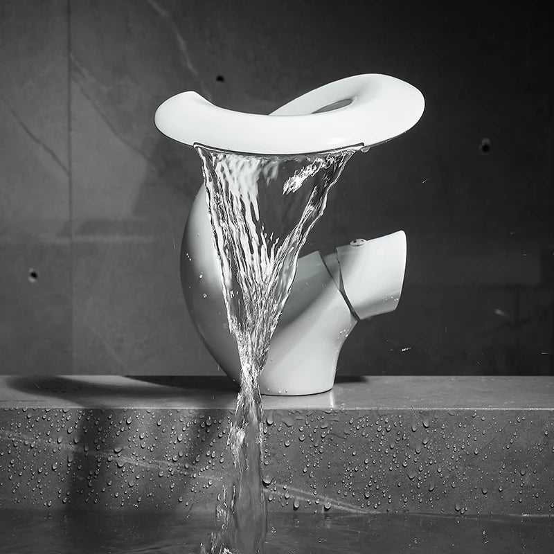 Waterfall Bathroom Faucet | Elegant Swan-Inspired Design for Serenity 5