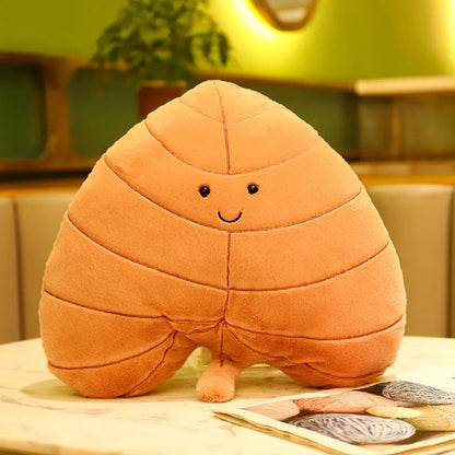 Plush Autumn Leaf Pillow | Cozy Fall Decor for Home Comfort 6