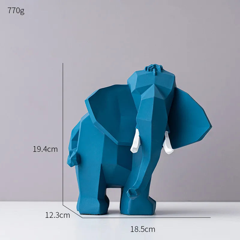 Geometric Elephant Art Statues | Nordic Charm in Three Sizes 9