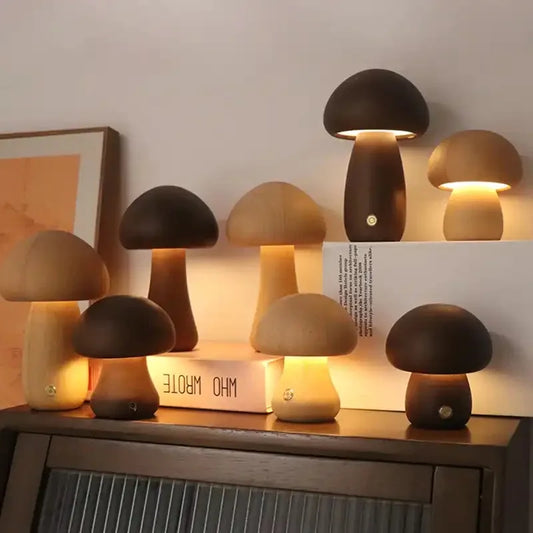 Mushroom Table Lamp | Rechargeable LED with Dimmable Light 1