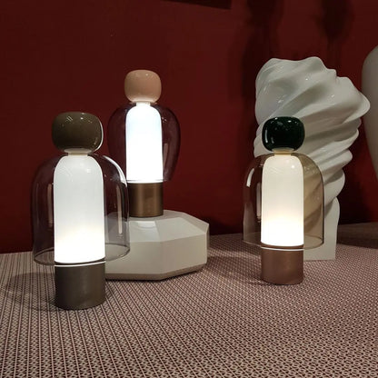 Art Deco Table Lamp | Blown Glass Bell Shape with Dimming Feature 3
