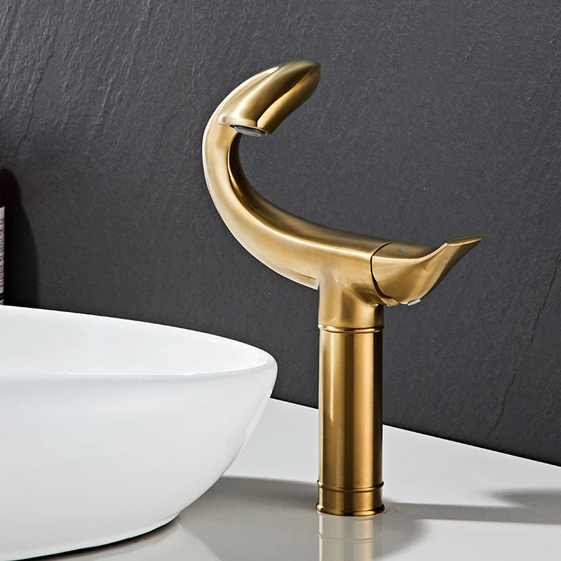 Tall Bathroom Basin Faucet | Elegant Swan-Inspired Design 6