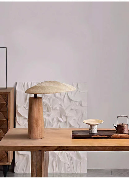 Wabi Sabi Table Lamp | Minimalist Design with Natural Wood Base 1
