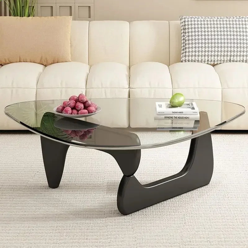 Modern Glass Coffee Table | Sleek Wood Base for Elegant Living Spaces 3