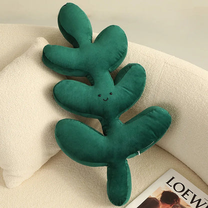 Leaf-Shaped Plush Pillow | Soft and Cuddly Nature-Inspired Decor 2